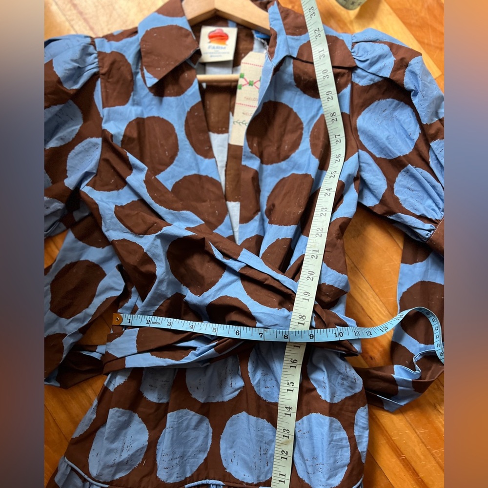 Farm Rio Short-Sleeve Bow-Front Mini Dress XXS BNWT - Picture 13 of 16